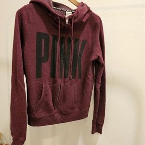 Deep maroon VS PINK zip up